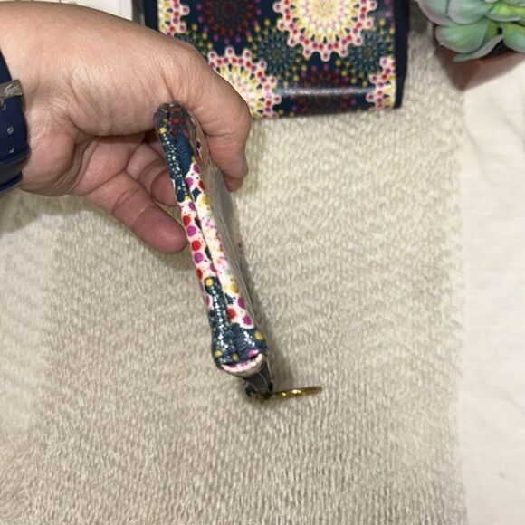 Fossil Wallet Wristlet Passport Holder Bundle PVC Blue Turquoise Multicolored - Picture 6 of 16